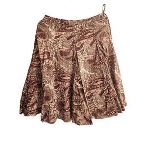 Banana Republic side tie paisley print tiered skirt size small
